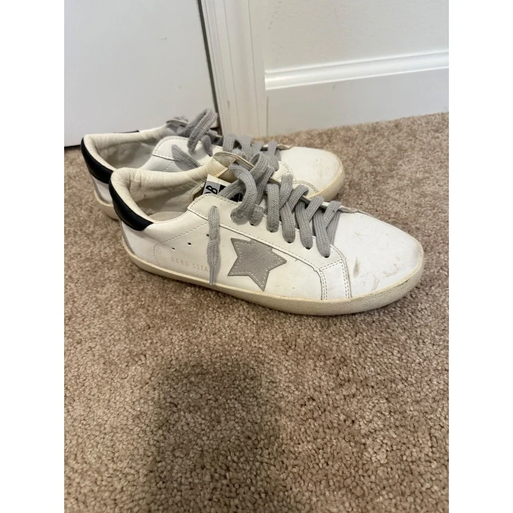 Zhuocaizi Sneakers Women 40 White Good Star Patch Low Top Streetwear Chic